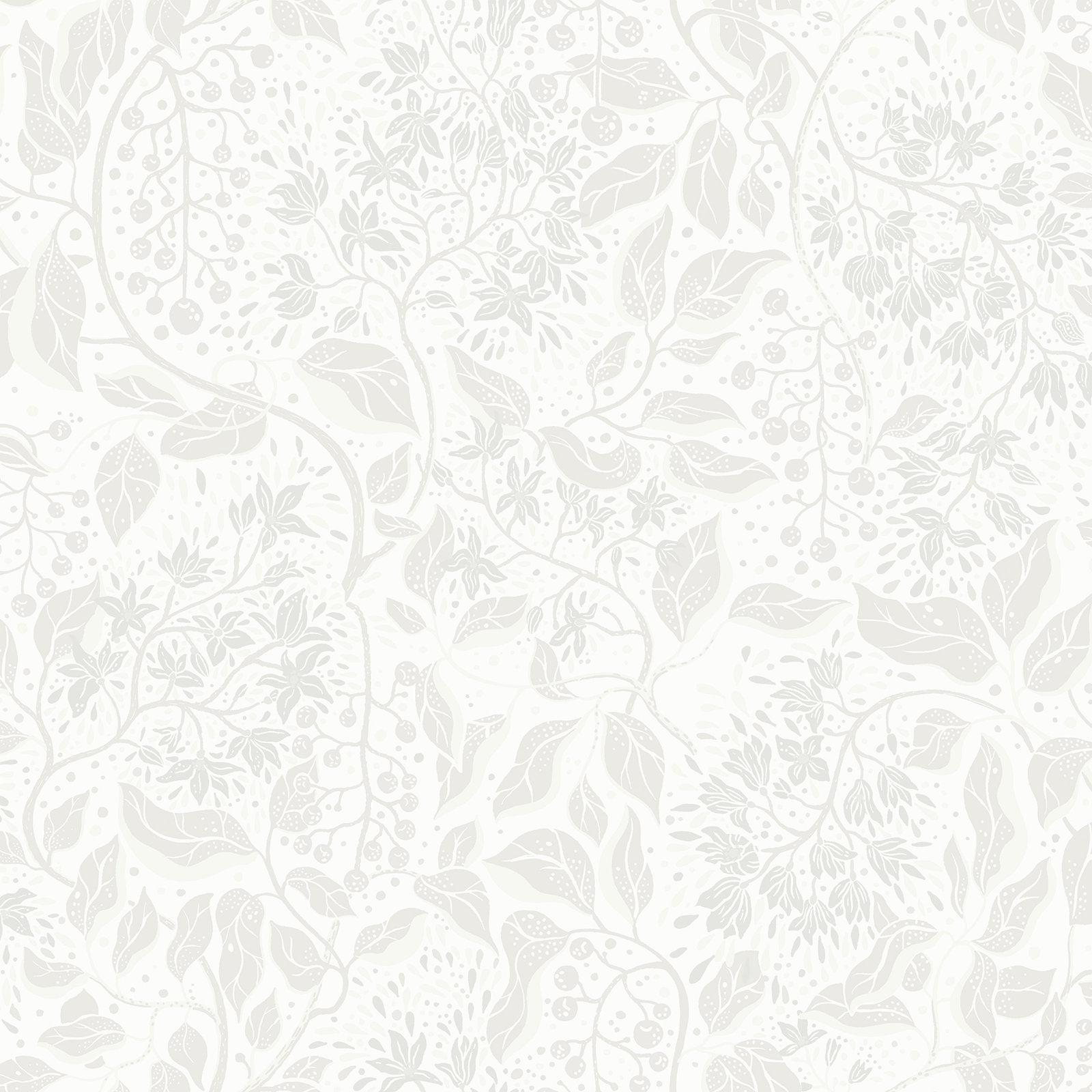 Beachworth Floral Wallpaper, Light Gray