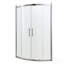 Porte de douche 36 po x 72 po, cabine de douche encadrée en chrome, 1/4 po (6 mm)