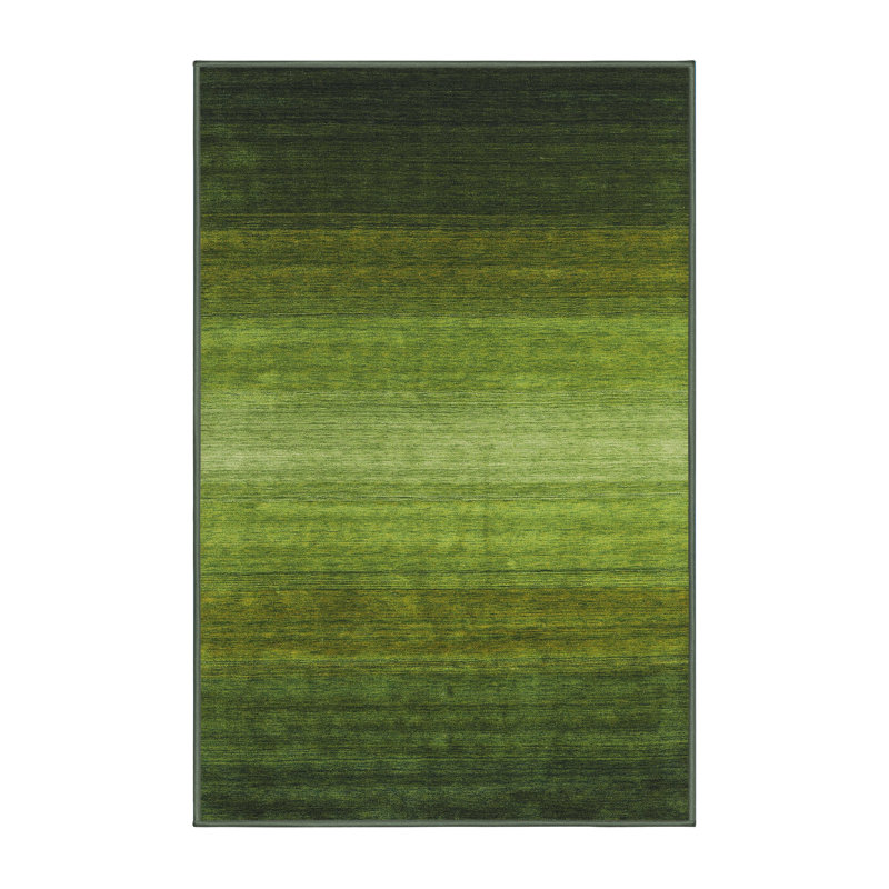 Tapis de la surface verte de mer contemporaine, Rectangle 5 pi x 7 pi