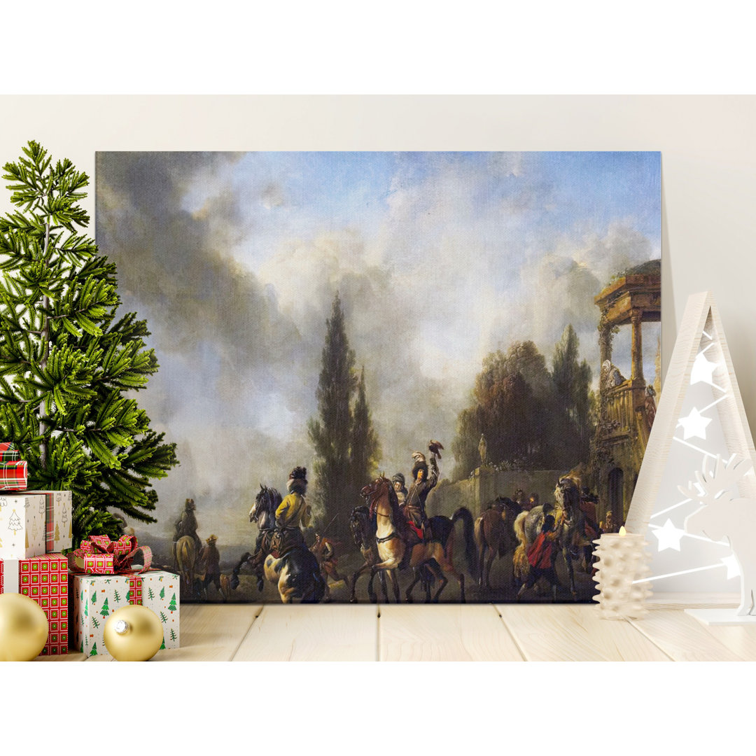 Equestrian Canvas Wall Art, Gallery Wrapped Print, Horse Riding Scene, Ready to Hang, Archival Quality, Statement Piece, Historical Artwork