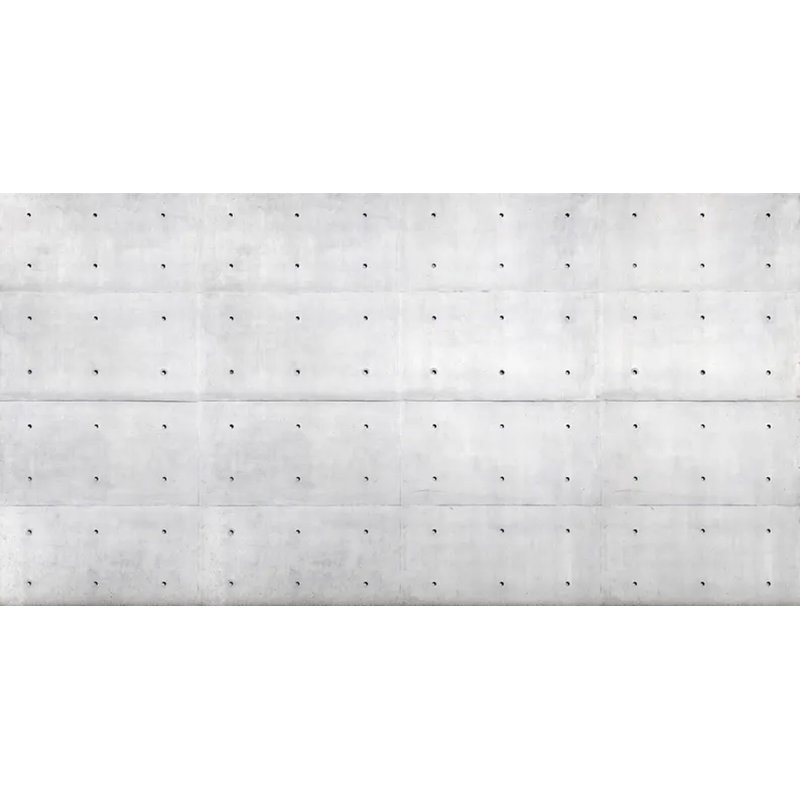 Light Gray Concrete Panel Wall Mural, 117.96" L x 236" W