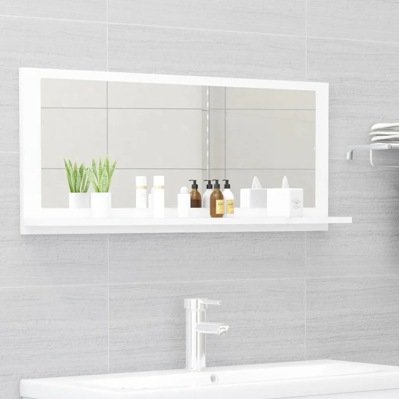 Dorlene Flat Mirror, 37cm x 90cm, White