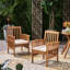 2 chaises de patio en bois avec coussins - élégantes, pour l'extérieur 2 pièces pour la cour et les coussins moelleux