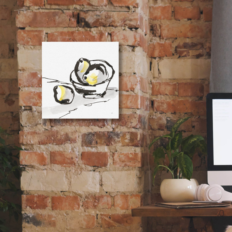 «Lemon Tint» par Chris Paschke, art mural sur toile, H 12 po x l 12 po x P 0,75 po