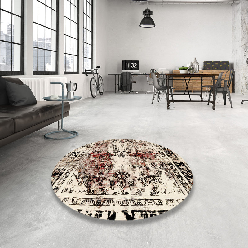 Tapis abstrait moderne 2020, Rond 4 pi