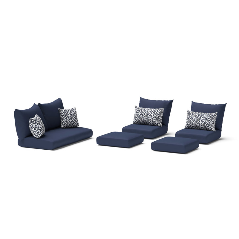 Outdoor Sunbrella Cushion Cover, Canvas Navy Sunbrella® Canvas