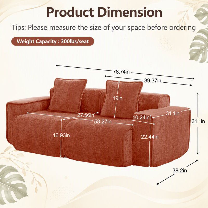 Harrison LSF&RSF Sofa Velvet- Red