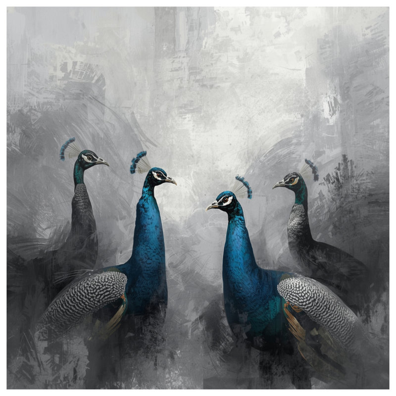 Ensemble de rideaux de douche Group of Peacocks, 70in W x 84in H
