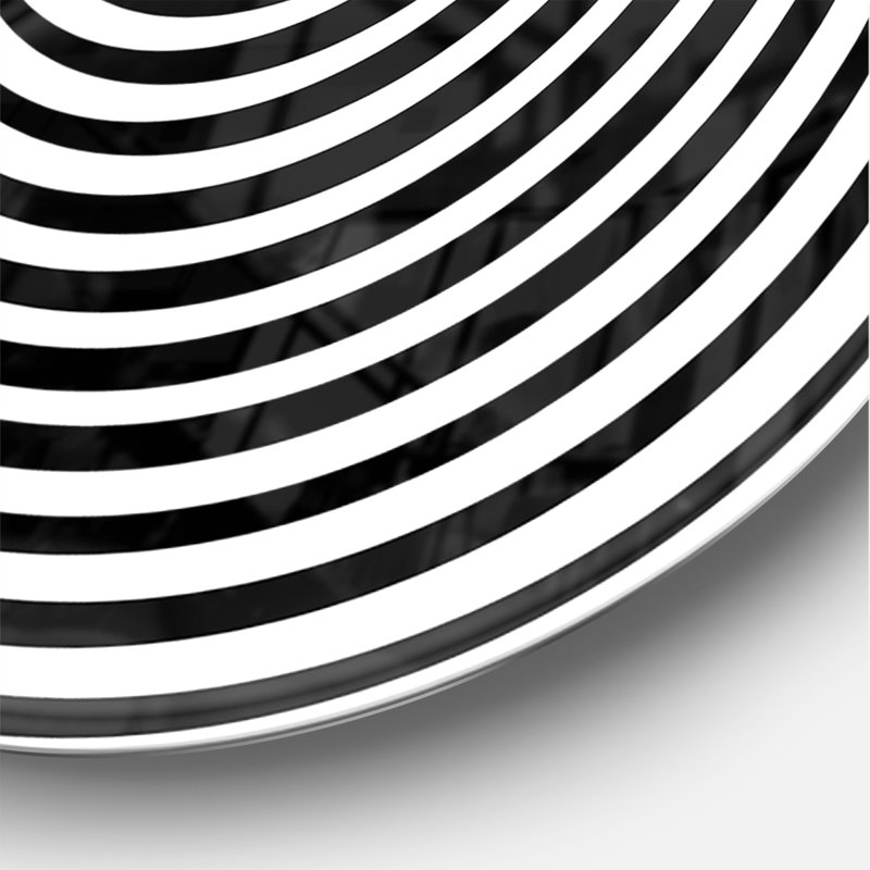 Black and White Optical Illusion - Modern Wall Clock, Oversized