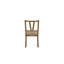 Chaises de salle à manger à lattes avec placage en hickory durable et sièges en rotin naturel-123824959