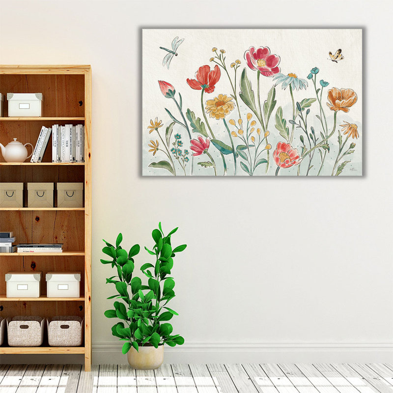 Boho Field I - reproduction d'art sur toile, H 20 po x l 30 po
