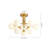 Nordic Frosted Glass 9-Light Tiered Semi-Flush Mount