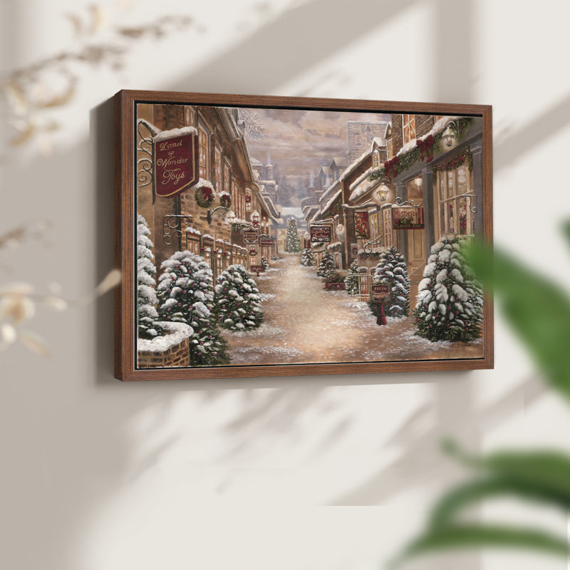 Land of Wonder - Reproduction encadrée - Restickable, H 22 po x l 28 po, Noyer