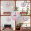 Horloge chiffres nuages pastel