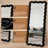 Irregular Wavy Full Length Mirror with Flannel Wrapped Frame-1980816783-1980816781