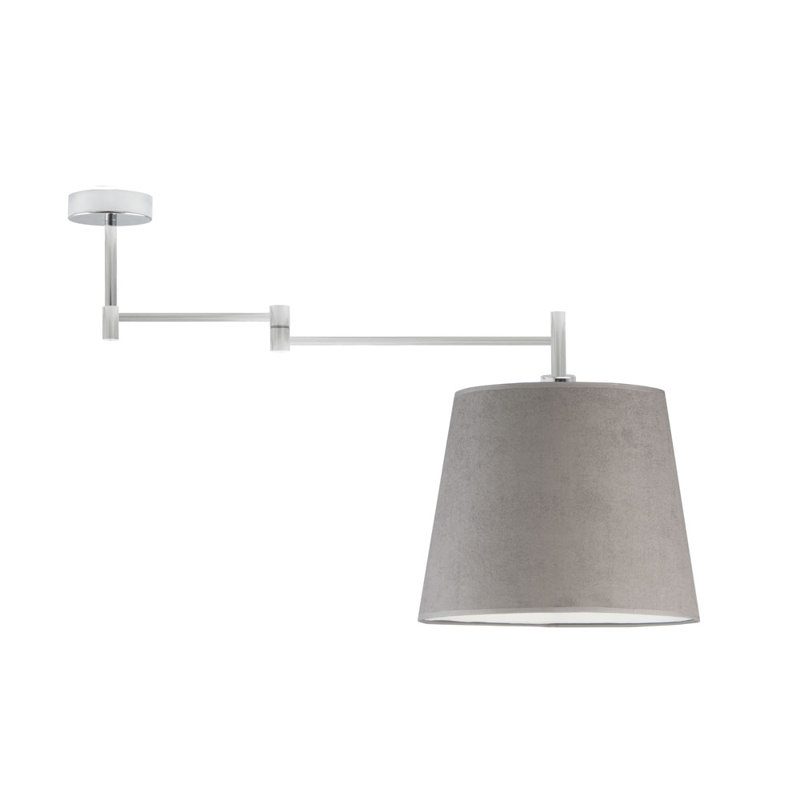 Duncannon Fabric Semi Flush Mount, Grey