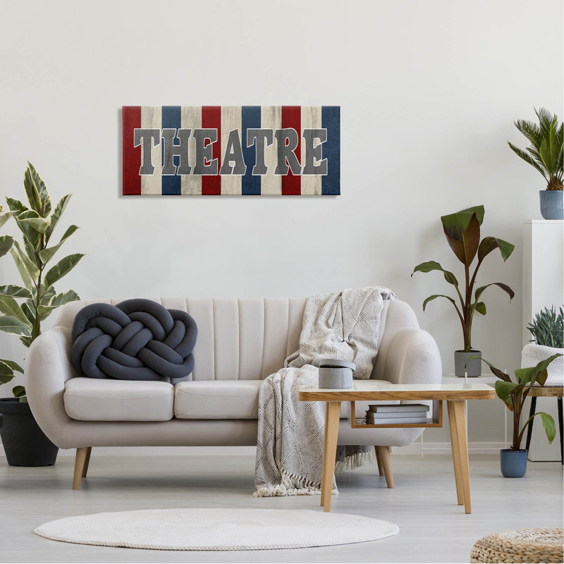 «Rustic Vintage Theatre», art mural sur toile par Kim Allen, H 17 po x l 40 po x P 1,5 po