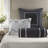 Elegant 7-piece Tufted Bedding Set, Grey Polyester, Sophisticated Style For Comfortable Sleep