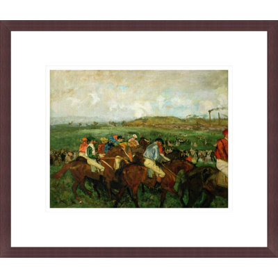 Gentlemen race. Before the Departure by Edgar Degas -Framed Giclee Print