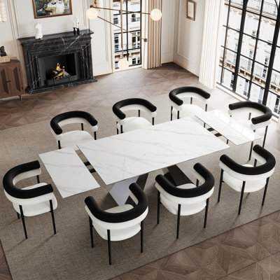 Doinita Rectangular Dining Set with Upholstered Chairs