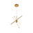 Hulse 3 - Light Aluminium Dimmable LED Sputnik Modern Linear Chandelier-580219478-580219476