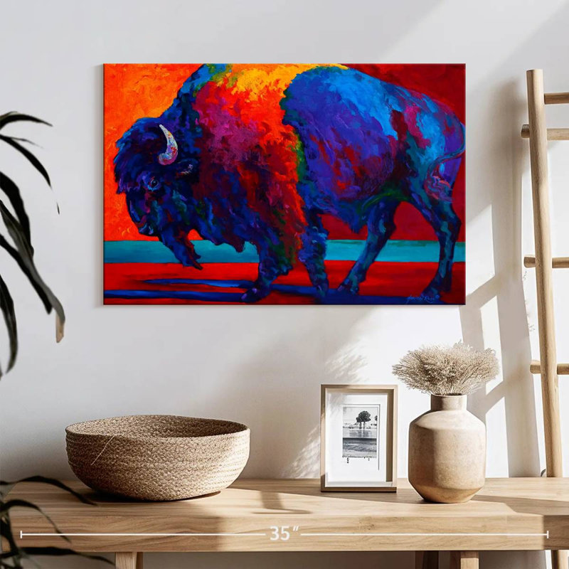 Abstract Bison, 16" H x 24" W