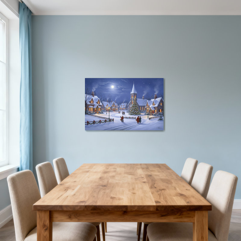 Scène de Noël village de Noël d'hiver, H 20 po x l 30 po