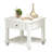 White Washed End Table with Bottom Shelf