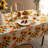 Sunflower Tablecloth,Orange Floral Table Cloth For Rectangle Tables,Waterproof Resistant Durable Flower Table Cover For Kitchen Dining Room(60 X 102 INCH)