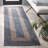 Chanute Hand Woven Jute + 0.4 Cotton Performance Geometric Rug in Natural/Blue-2071142507