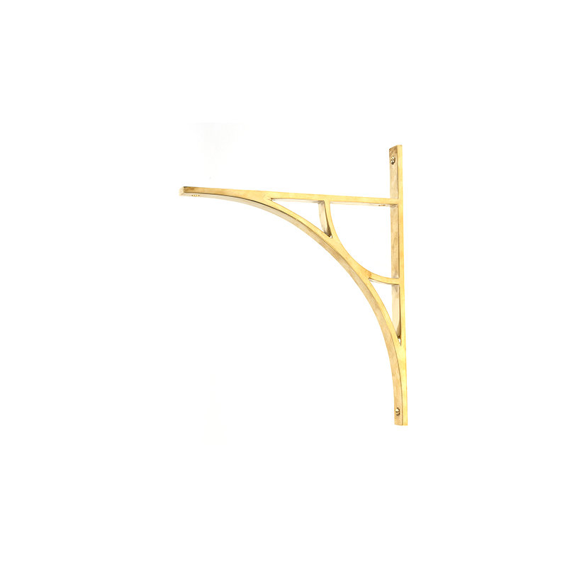 Tyne Shelf Bracket, Polished Brass, 31.4cm H x 9.8cm W x 2cm D