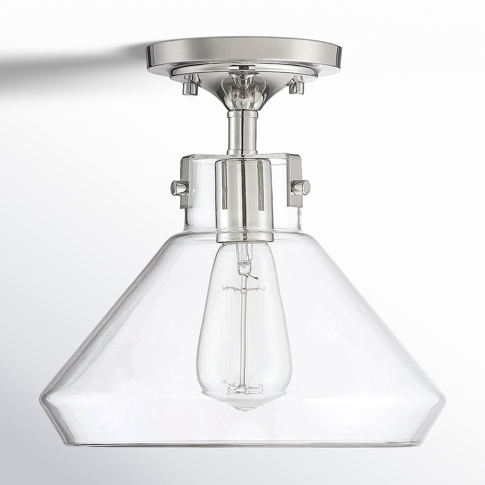 Ronan 1 - Light Semi Flush Mount, Polished Nickel