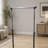 62‑Inch Black Metal Rolling Coat Rack with Wheels