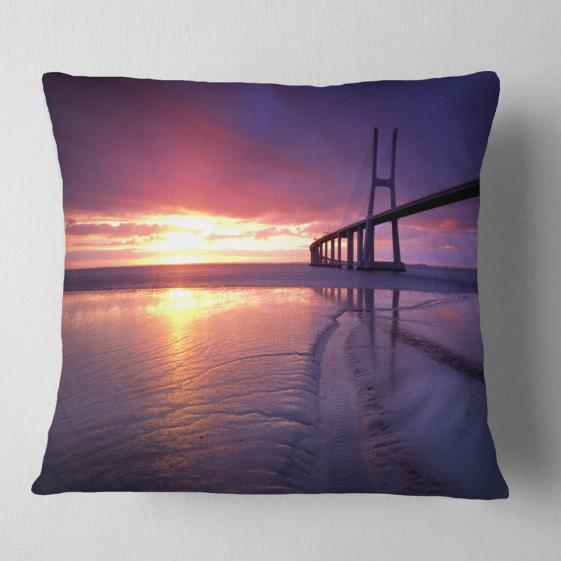 Coussin de pont Pier Seascape, 16 po x 1 po, Carré