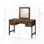Bureau et miroir de coiffeuse en chêne rustique et finition noire