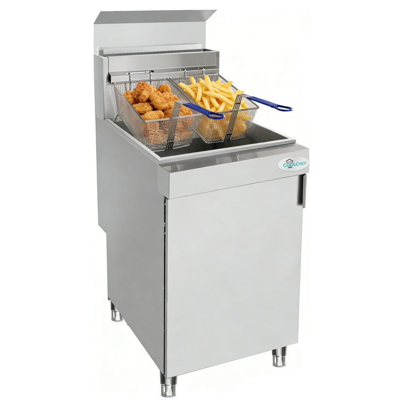 Friteuse au gaz commerciale à 5 brûleurs 150 000 BTU, 80