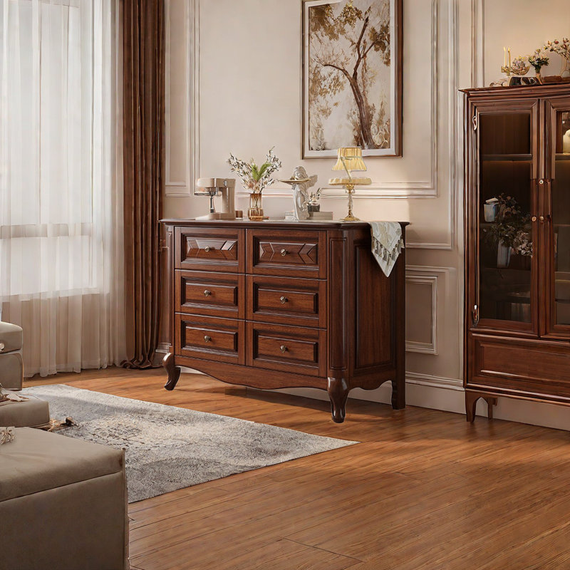 Commode d'appoint en bois massif Simple Simple, Brun