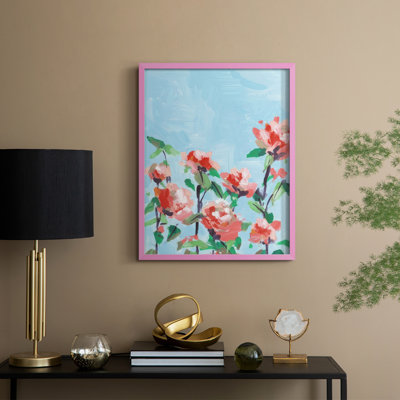 «Rose Garden Sky II», reproduction encadrée - bois massif