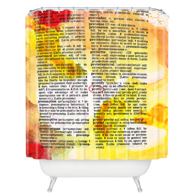 Rideau de douche simple dictionary "pretty dictionary"