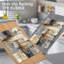 Tapis de cuisine 20 po x 32 po + 20 po x 48 po + 20 po x 59 po Tapis de cuisine à motif abstrait antidérapant 3 pièces