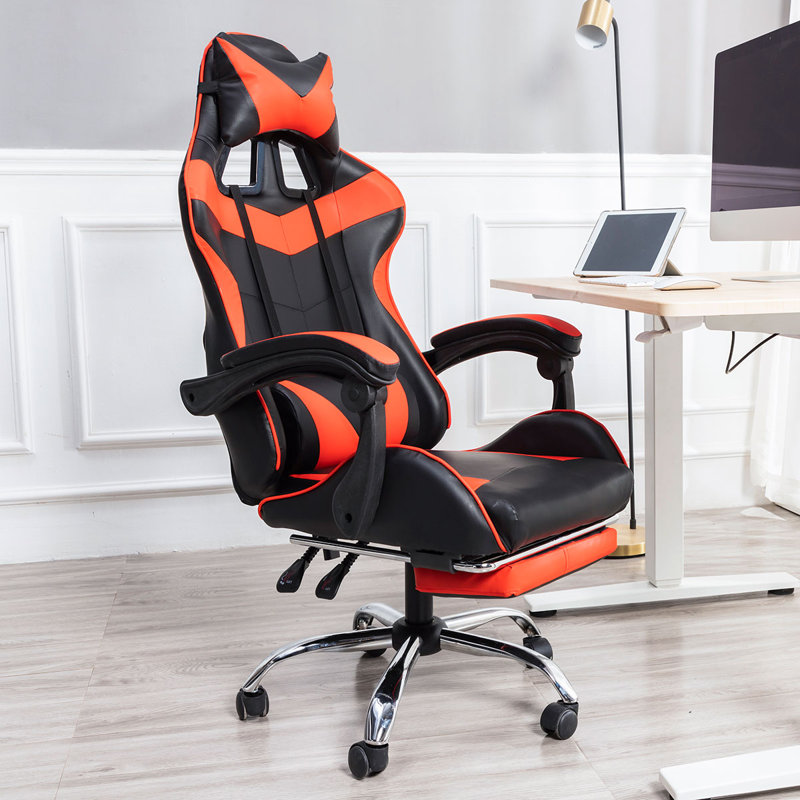 Fauteuil de jeu PC et de course, Rouge / noir
