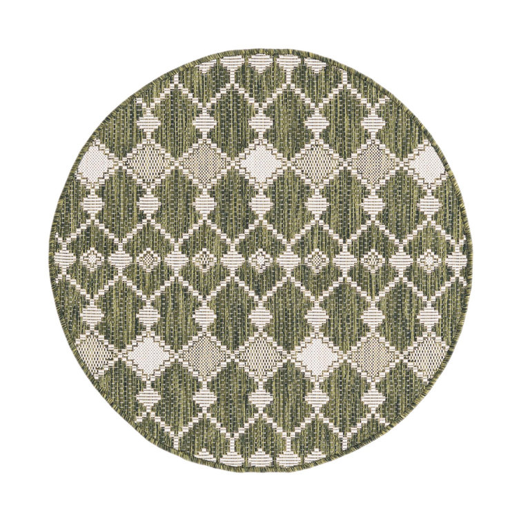 Green Traliccio Indoor/Outdoor Trellis Rug