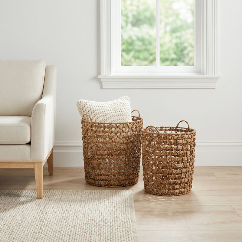 Rosalind Round Water Hyacinth Baskets