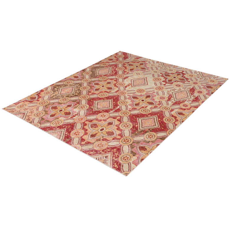 Distressed Homage Hand Knotted Wool Floral Area Rug, Rectangle 9' x 12'