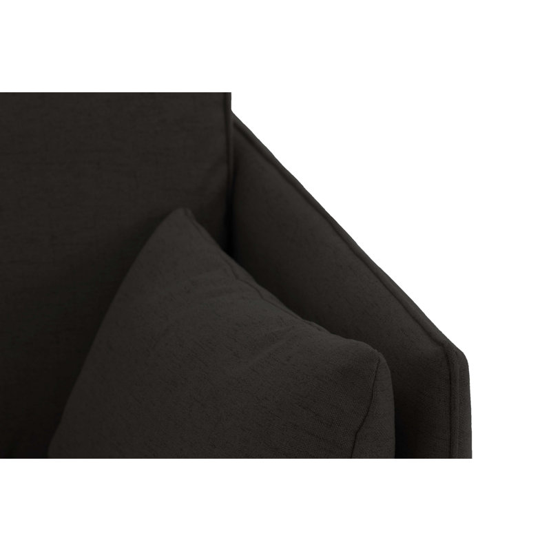 Fidel Velvet Armchair, Black
