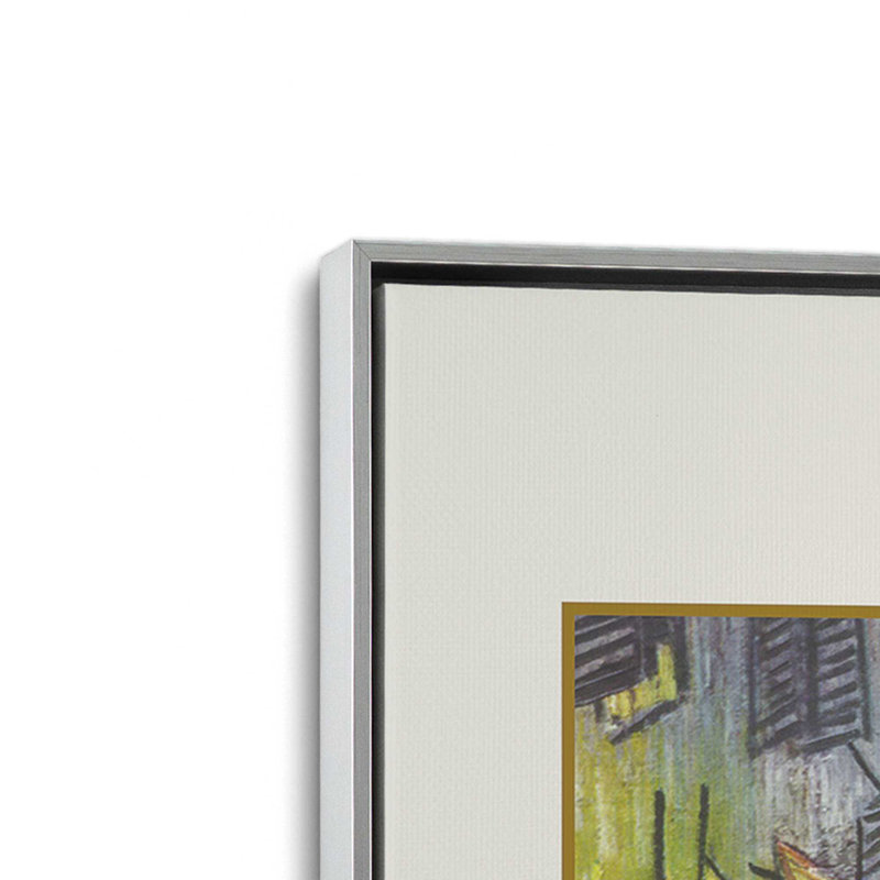 Impression sur toile de Van Gogh's Cafe Terrace at Night v3, H 48,75 po x l 32,75 po, Chrome poli