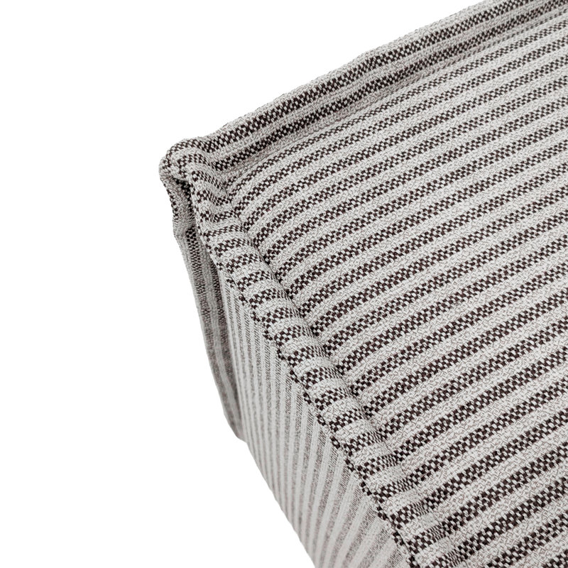Hampton Square Pouf Ottoman - Desert Palm Brown Stripe, Desert Palm Brown Stripe