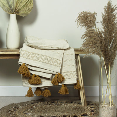 Boho Hand Woven Throw Blanket