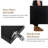 Modern Extra Large Black Ottoman Tray, 20 Inch Decorative Serving Tray with Cutout Handles for Coffee Table & Living Room Home Decor