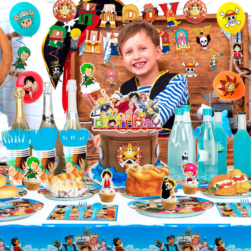 One Piece Birthday Decorations for Kids,112pcs One Piece Party Decorations